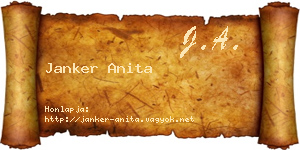 Janker Anita névjegykártya
