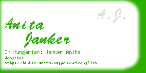 anita janker business card